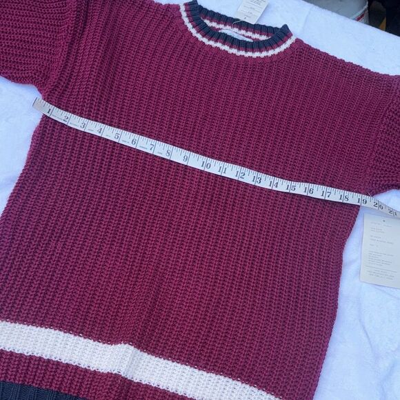 Jamie Scott Chunky Knit Pullover Sweater Women’s Size Small Burgundy VTG - Picture 7 of 13